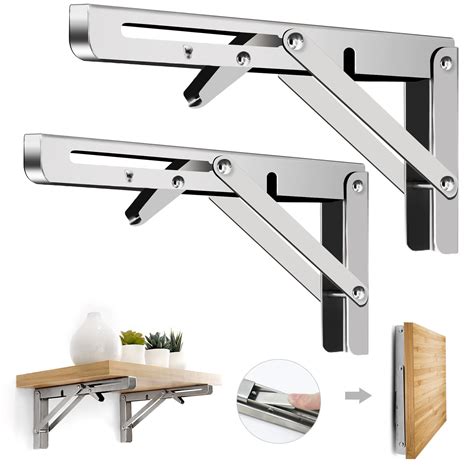 folding metal shelf bracket|heavy duty folding shelf brackets.